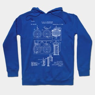 Brewery Patent - Beer Art - Blueprint Hoodie